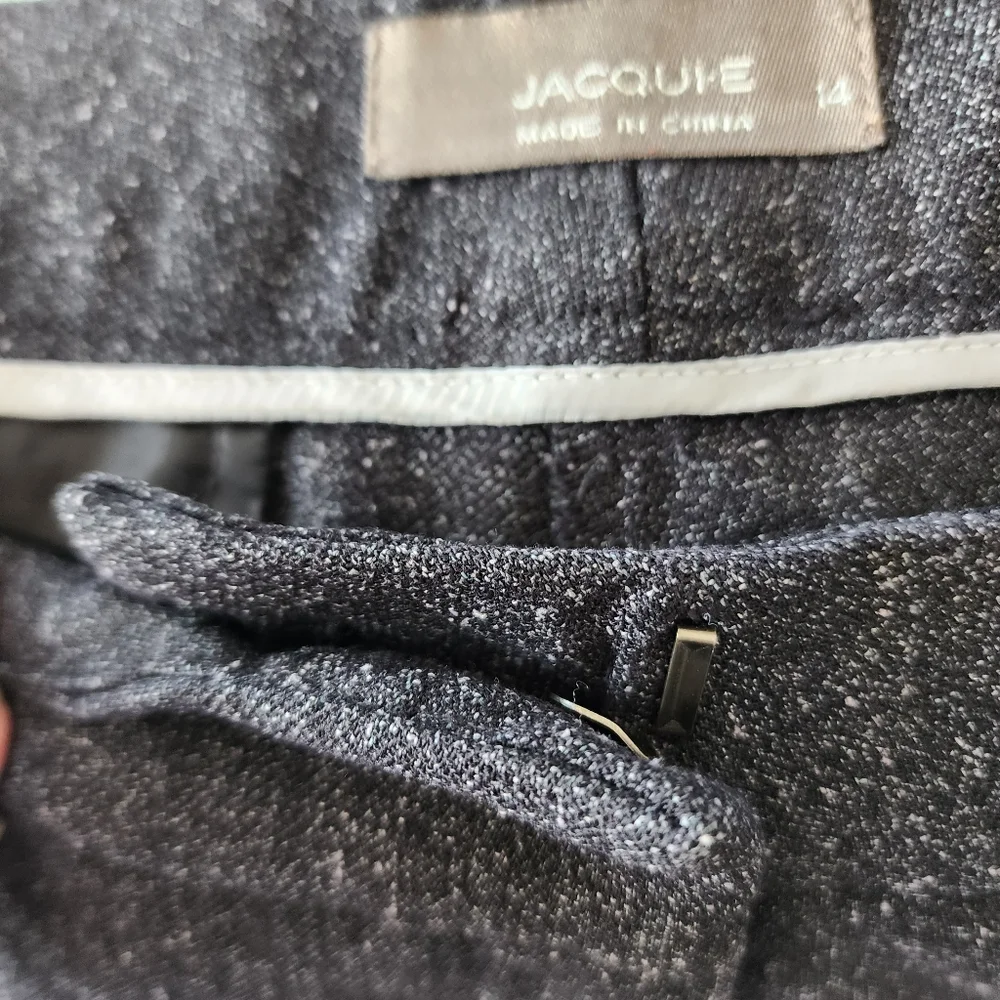 JACQUI E work pants grey tweed size 14 - Picture 4 of 14